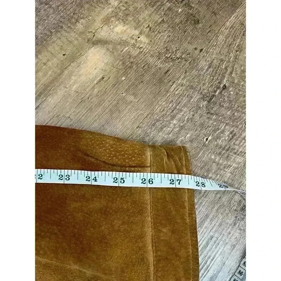 Wilsons Leather Men's Brown Full Zip Jacket Leather Collar Suede Size L *Read - Picture 11 of 16